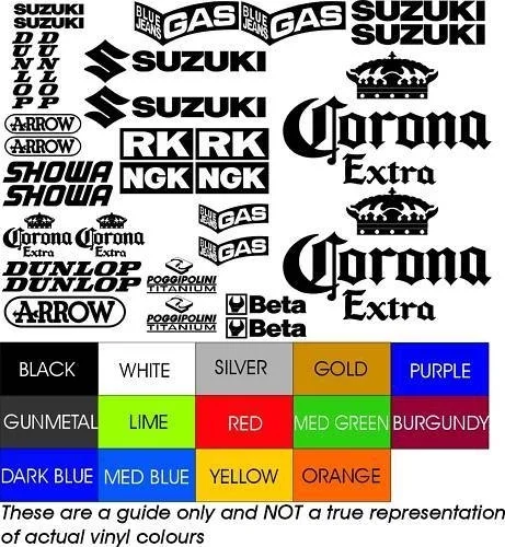 

For S2 GSXR SHOWA ARROW RACE BIKE DECAL STICKERS
