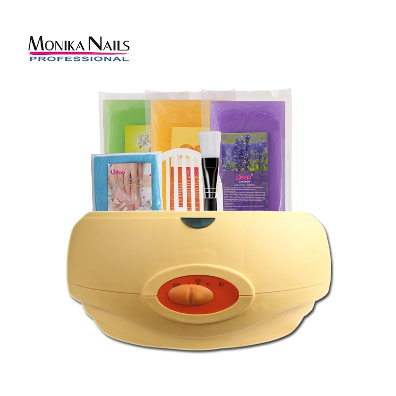 

Monika Wax Warmer Paraffin Heater Machine Set for Paraffin Bath Heat Therapy for Hand Care 450gx3pcs Hair Removal Cream