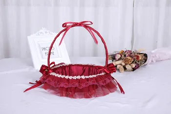 

New Arrival !!! Wedding Flower Girl Handheld Flower Basket Wedding Party Decoration Wedding & Engagement Petal Flowers Basket