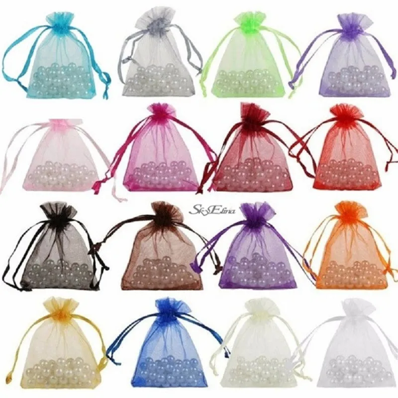 100PCS Jewelry Bag 10*15CM Favor Wedding Party Decoration Packaging Pouch Organza Gift bags Jewelry Packaging Bags 7ZSH315-100