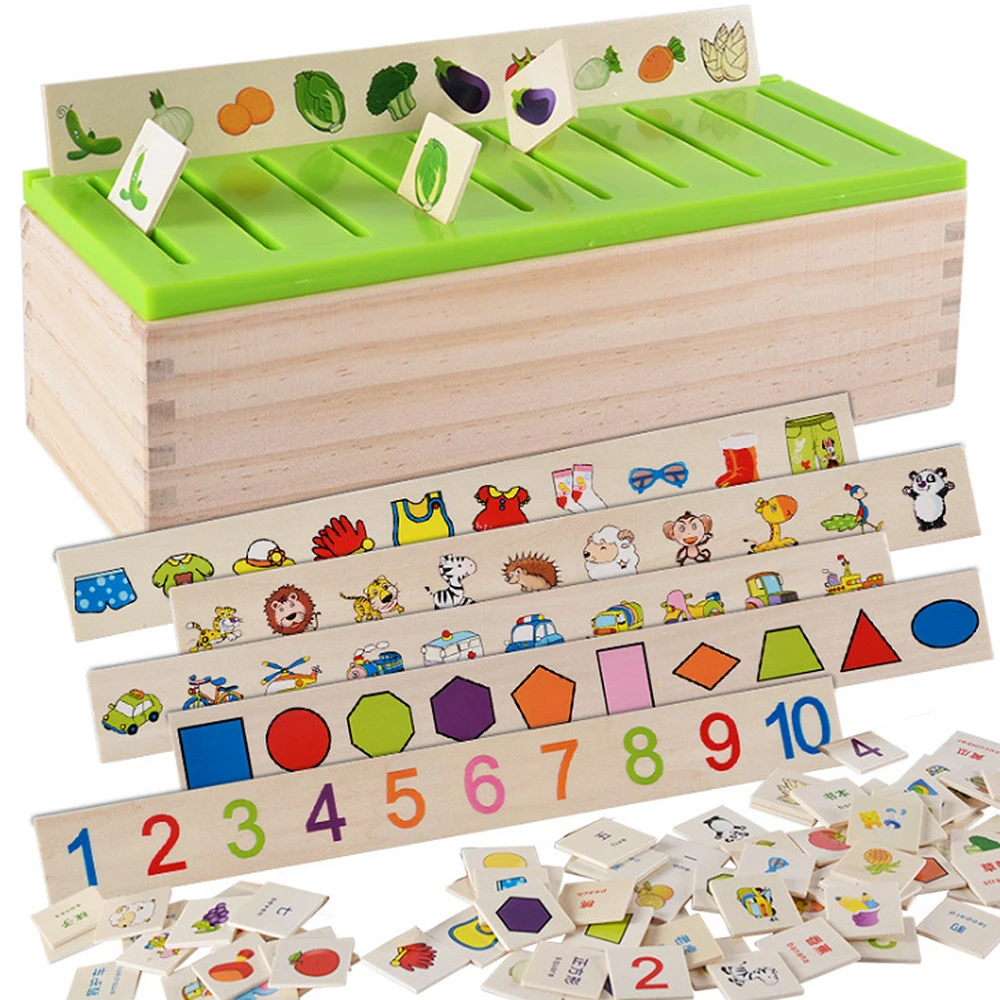 New Wooden Early Learning Educational Toys Children Intelligence Learning Puzzle Creature Cartoon 3D Puzzle