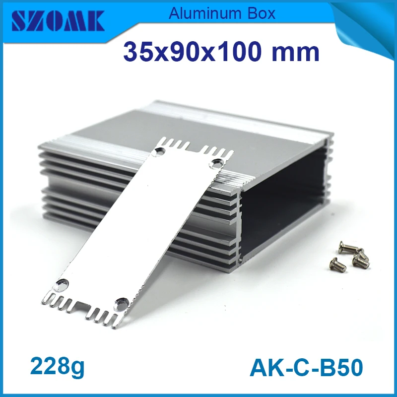 

4 pieces heat sink cooling aluminium extrusion housing case for pcb design and gps tracking housing 35*90*100mm