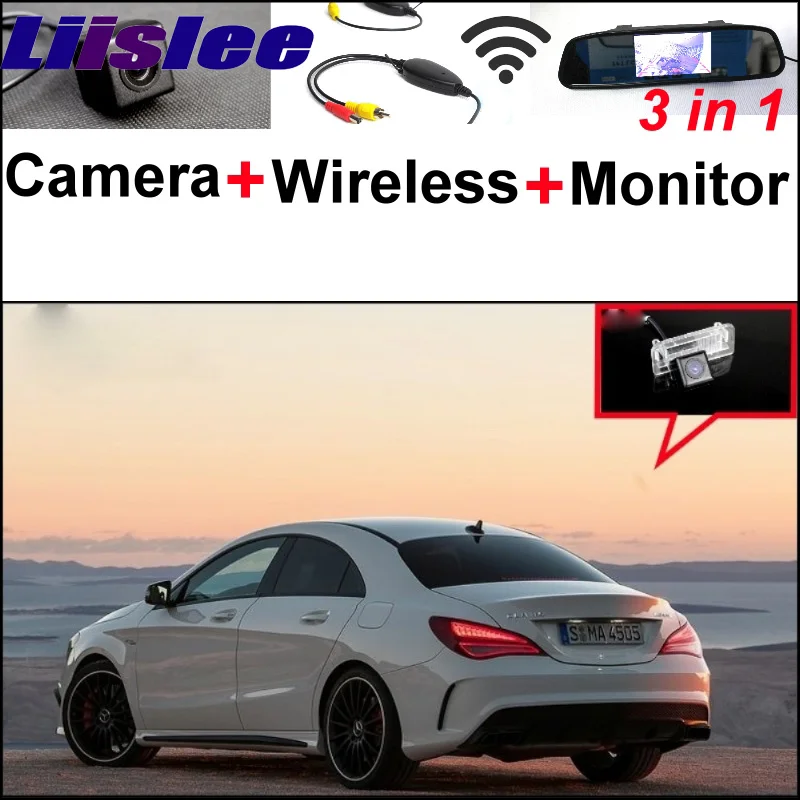3in1 Special WiFi Camera + Wireless Receiver + Mirror Screen DIY Rear View Back Up Parking System For Mercedes Benz MB CLA C117