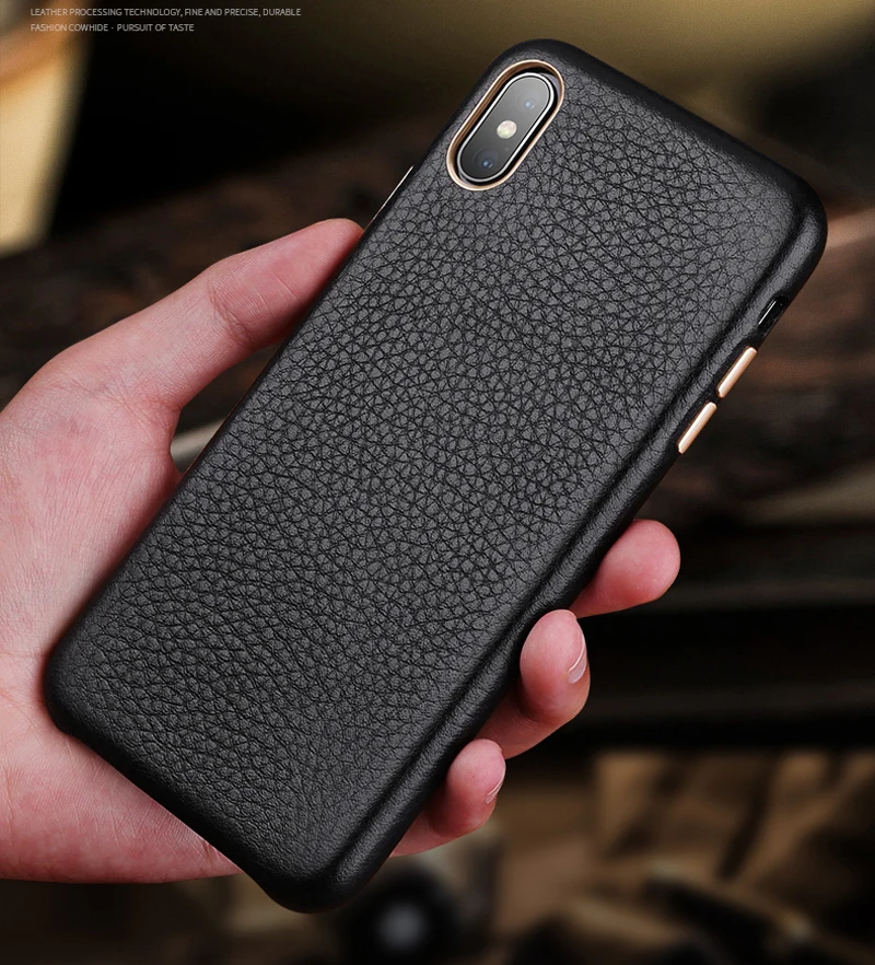 Для Apple iPhone XS XR чехол для задней панели телефона личи Кожа натуральная кожа Защитный чехол тонкий Businss Smart Cover для iPhone XS Max