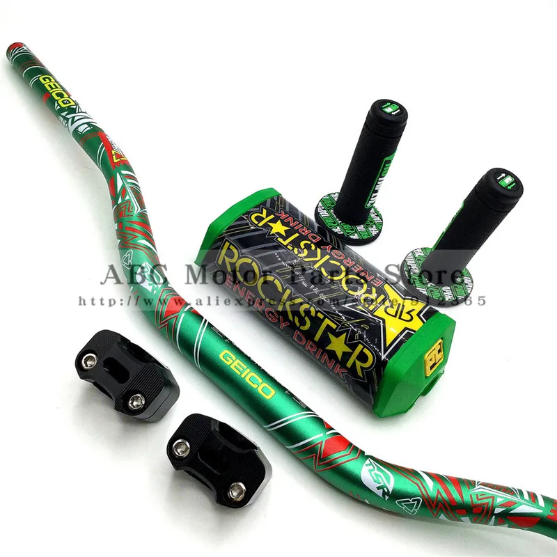 Руль и Грипсы 1 1/8 &quotдля мотокросса велосипед для MX EXC CRF YZF250 KLX RMZ 28 мм|fat bar 28mm