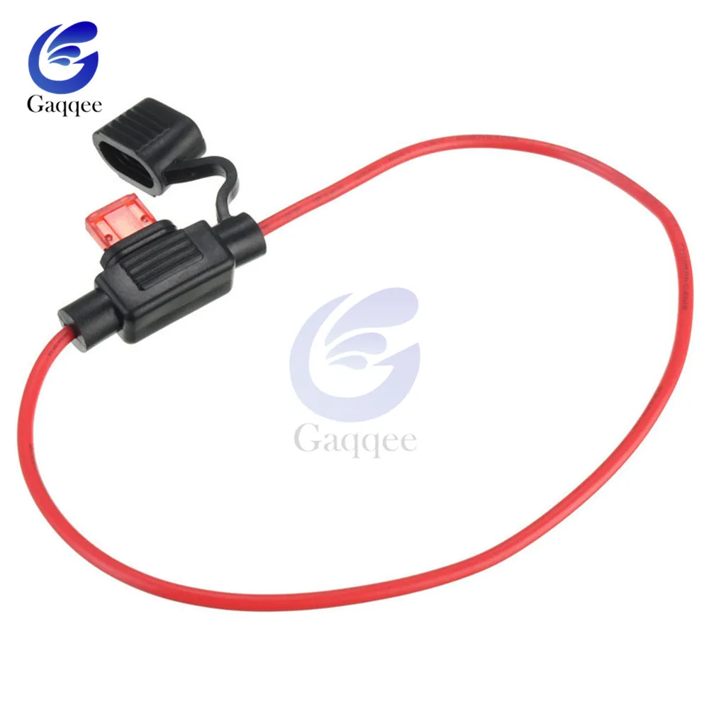 

5pcs Waterproof Power Socket Mini Blade Type In Line Fuse Holders with 10A Fuse Car Replacement Fuses