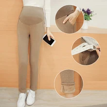 Plus Velvet European Elastic Maternity Pants Leggings Winter Maternity Clothes for Pregnant Women Pencil Pants Pregnantcy B376