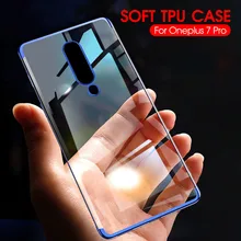 Transparent Silicone Case For Oneplus 6T 5T 5 7 Pro Soft TPU Cover Plating Bumper Protective Phone Capa One plus 7 Pro