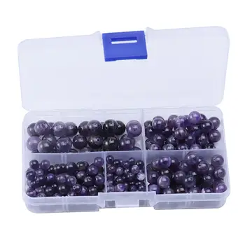 

4mm 6mm 8mm 10mm Natural Amethyst Round Bead Combination DIY Jewelry Findings Making Supplies Wholesale