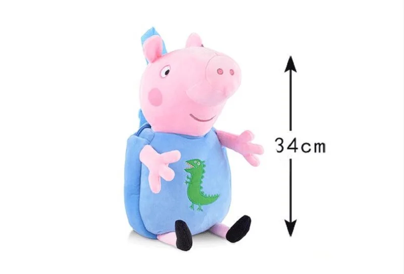 Новое поступление натуральная peppa игрушки "Свинка" peppa Джордж плюшевый рюкзак высокое качество мягкие мультфильм сумка кукла для детей