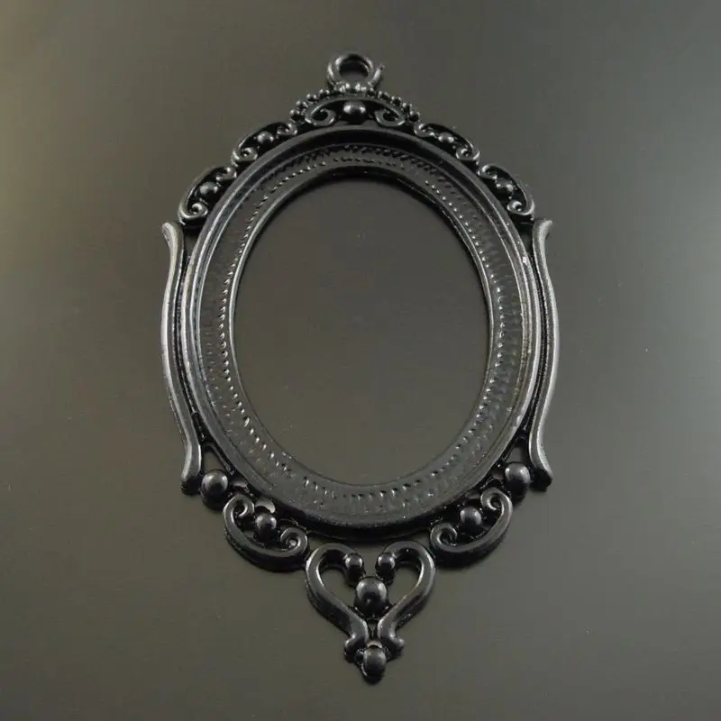 6 шт./упак. Jewelry Интимные аксессуары черный полые сплава Камея Установка кабошон