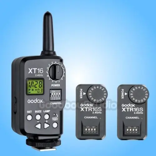

Godox XT-16S 2.4G Wireless Remote Control Strobe Flash Trigger + 2X Receiver