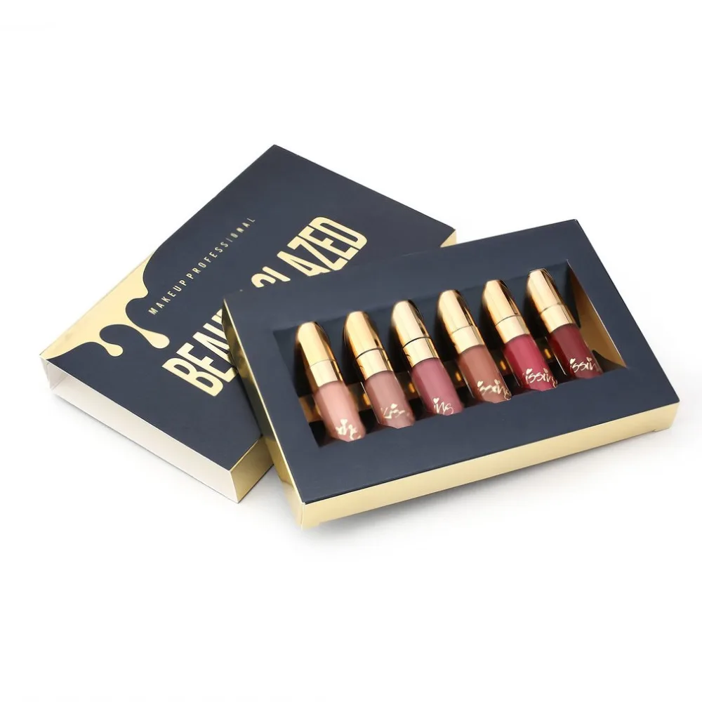 BEAUTY GLAZED 6pcs Set Liquid Lipstick font b Lip b font font b Gloss b font