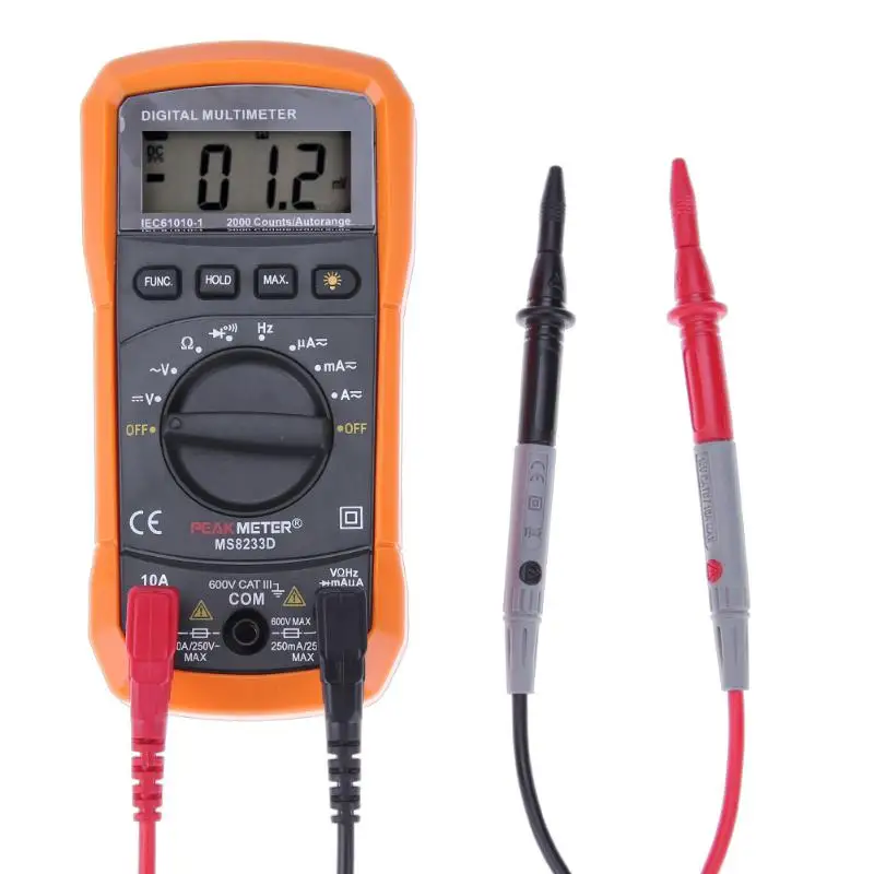

MS8233D Portable Digital Multimeter Tester Professional Multifunction DC AC Voltmeter Frequency Auto Range Small Tester Ammeter