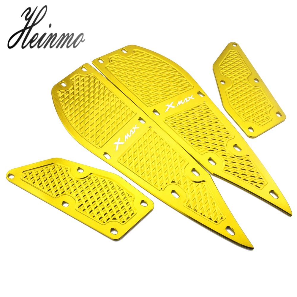 With Logo For YAMAHA Foot Pegs plate Footrest Step pads For Yamaha XMAX X-MAX 250 300 Motorcycle Accessories High Quality CNC (11)