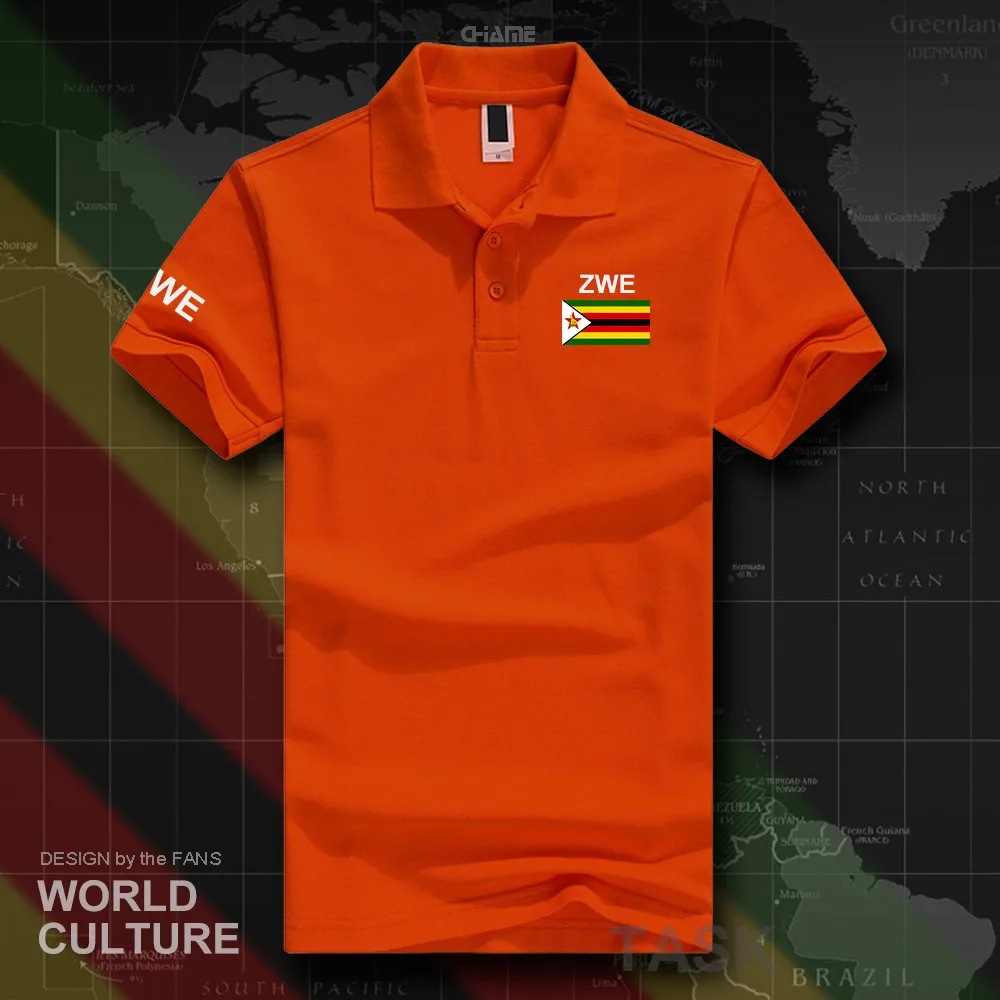 Зимбабве рубашки поло для мужчин короткий рукав белый брендов печатных для страны 2017 хлопок nation team Флаг ZWE yeZimbabwe виан