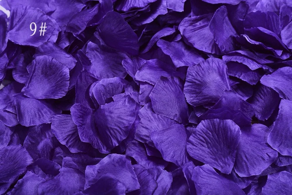 5,000pcs 4.5*4.5cm Dark Purple Rose Flower Leaves Petals For Wedding