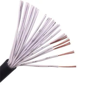 

5Meter 22 AWG 20 AWG 18AWG 17AWG RVV 16 Core Copper Wire Conductor Electric RVV Cable Black soft sheathed wire