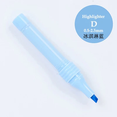 Комбинация Милая двойная головка флуоресцентная ручка маркеры цветные маркеры школьные принадлежности кавайи креативные корейские канцелярские принадлежности - Цвет: icecream blue