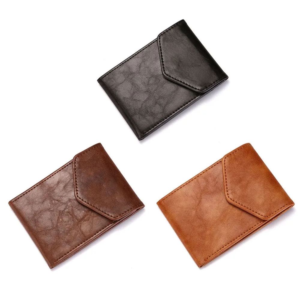 

RFID Blocking Leather ID Credit Card Holder Business Pocket Case Slim Purse Wallet for Men Women 11x1x7.8cm