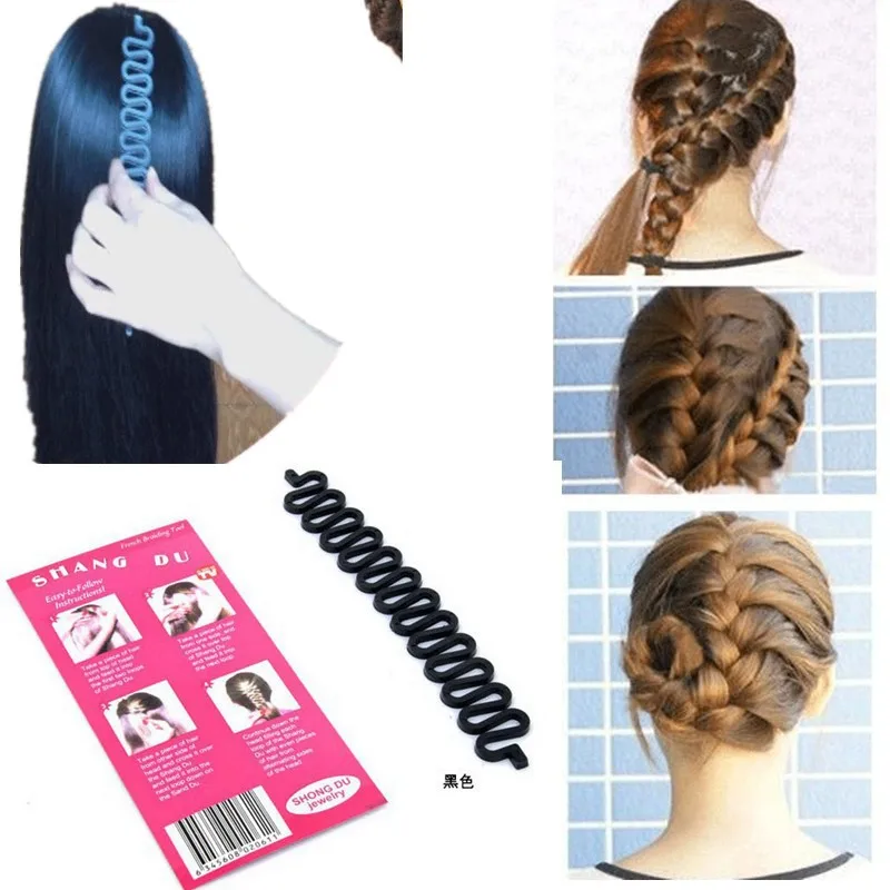

French maquiagem Hair Roller With Hook Magic Twist Styling Braiding Tool Bun Maker fast bun Free Shipping