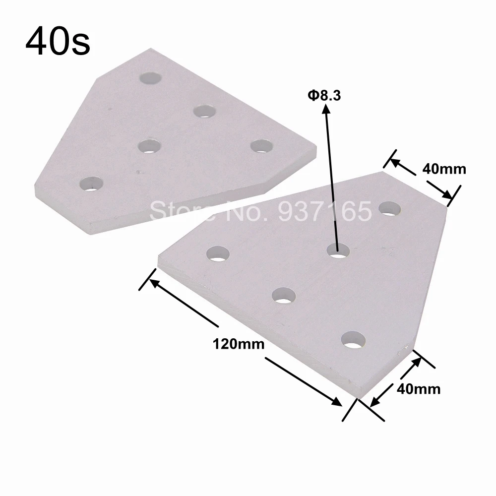 Крепкий угловой кронштейн Соединительная соединительная планка для алюминиевого профиля 3030 4040 4545 с 5 отверстиями