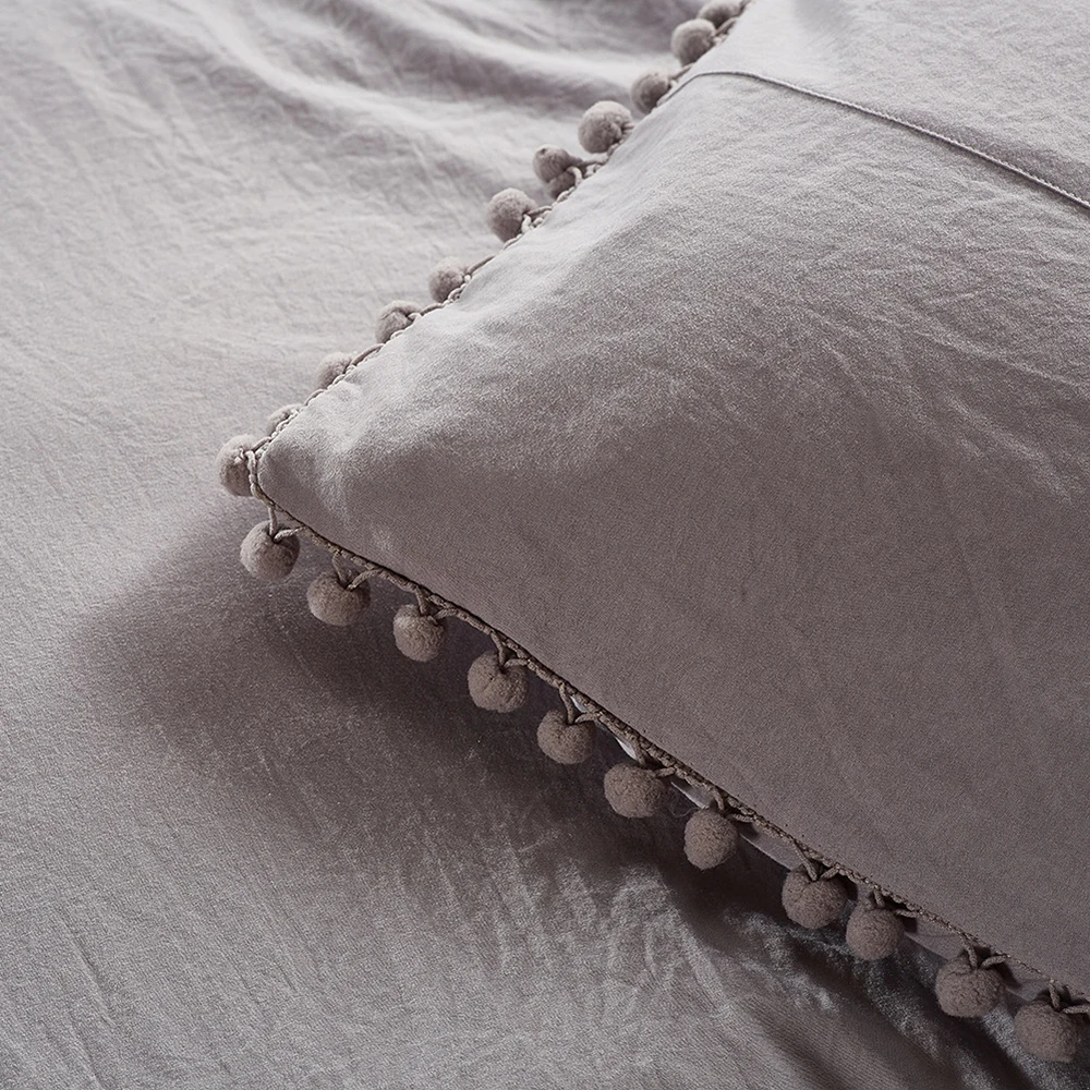 Sanbest Postoral Tassel простыня с наволочкой 3 шт. постельных принадлежностей Полиэстеровая простыня наборы Твин Королева Король кулон кровать одеяло