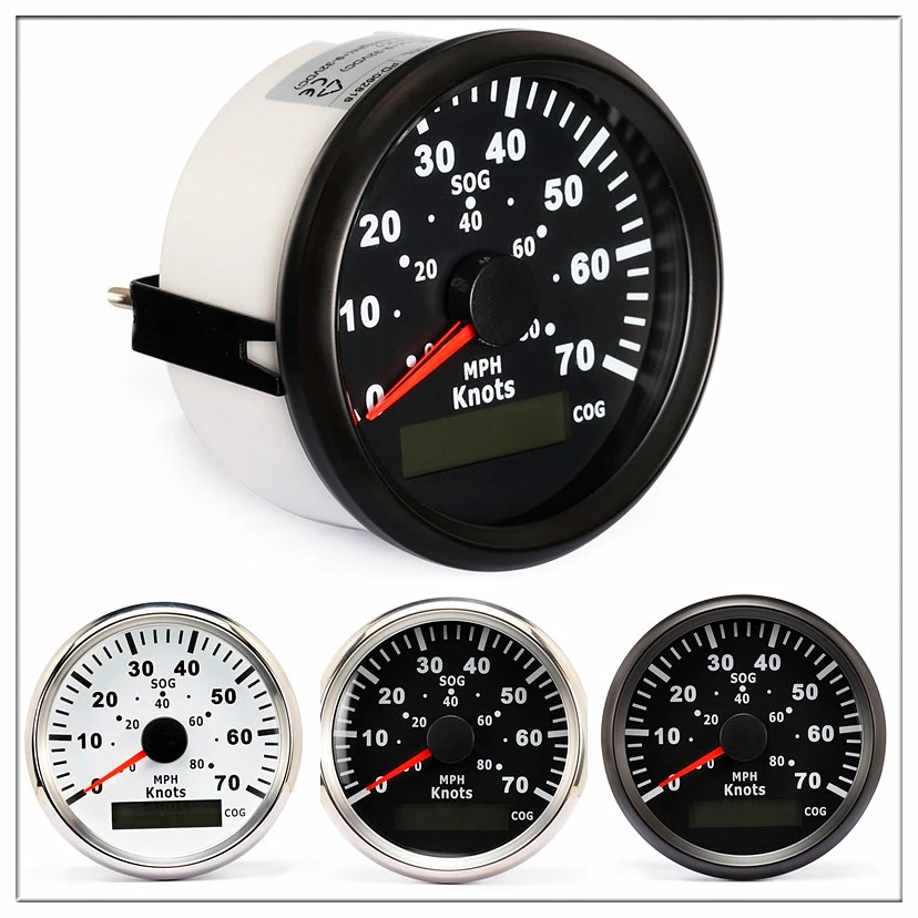 Marine Gps Speedometer 85mm Odometer 070 Knots 080 Mph For Boat Yacht