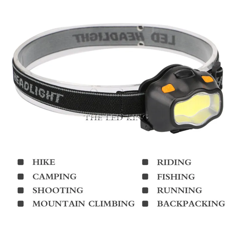 

LED COB Mini Headlamp Light Outdoor 800 Lumens 3 Modes Headlight Waterproof Head Flashlight Torch Lantern For Hunting Fishing