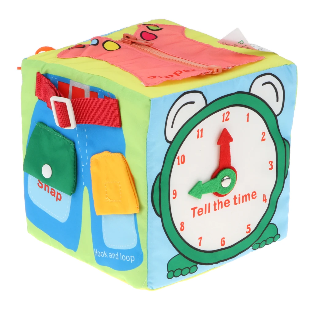 lernen Montessori grundlegende 6 in 1 weichen Baby Cloth Cube 