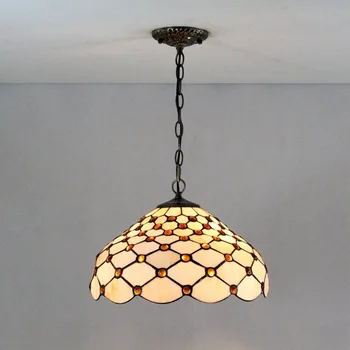 

European Tiffany retro Mediterranean pastoral Pendant Lights luminaria teto hanging Lamps For Home Decoration