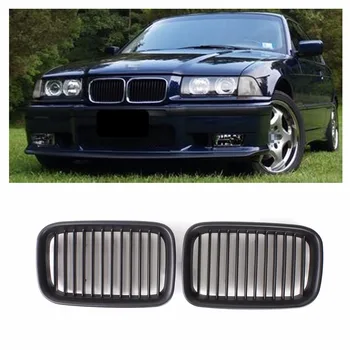 

1 Pair Left & Right Matte Black Sport Kidney Grille Grill For BMW E36 318/328/328 1994 1995 1996