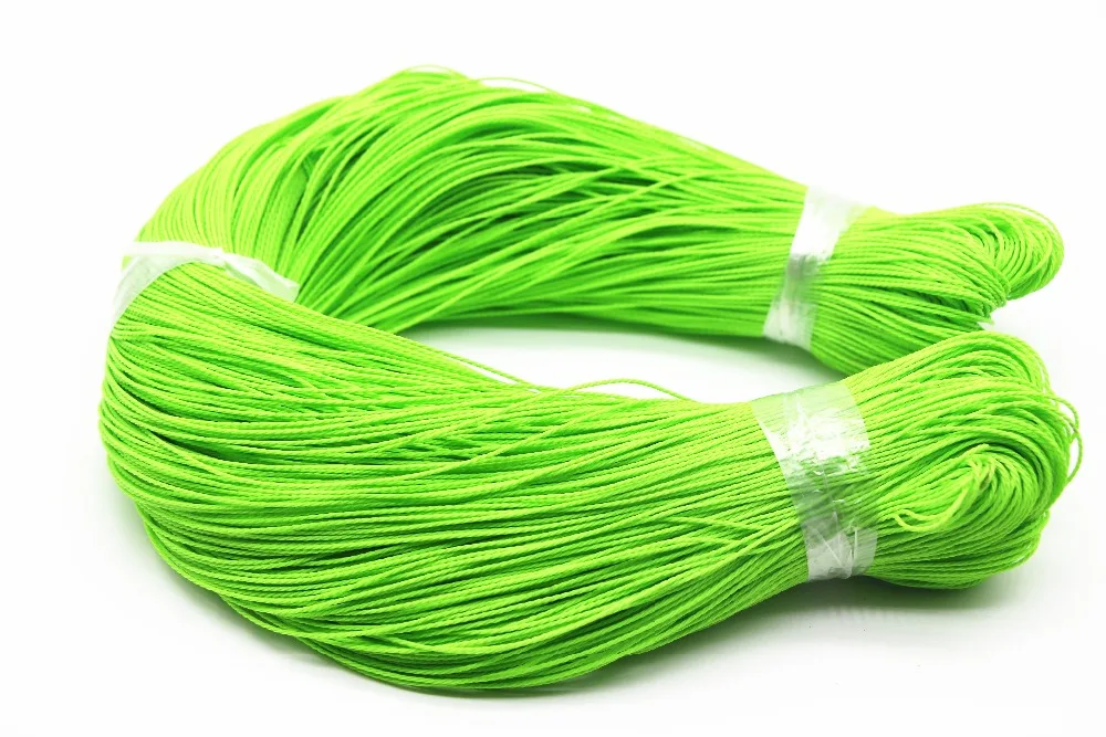 Waxed Cord 100 Meters Waxed Polyester Cord String Thread 1mm for Home Jewelry Bracelet Rope Home Textile Garment Bags DIY