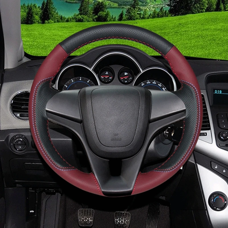 Auto Hand-stitched DIY Special Car Steering Wheel Cover For Chevrolet Cruze