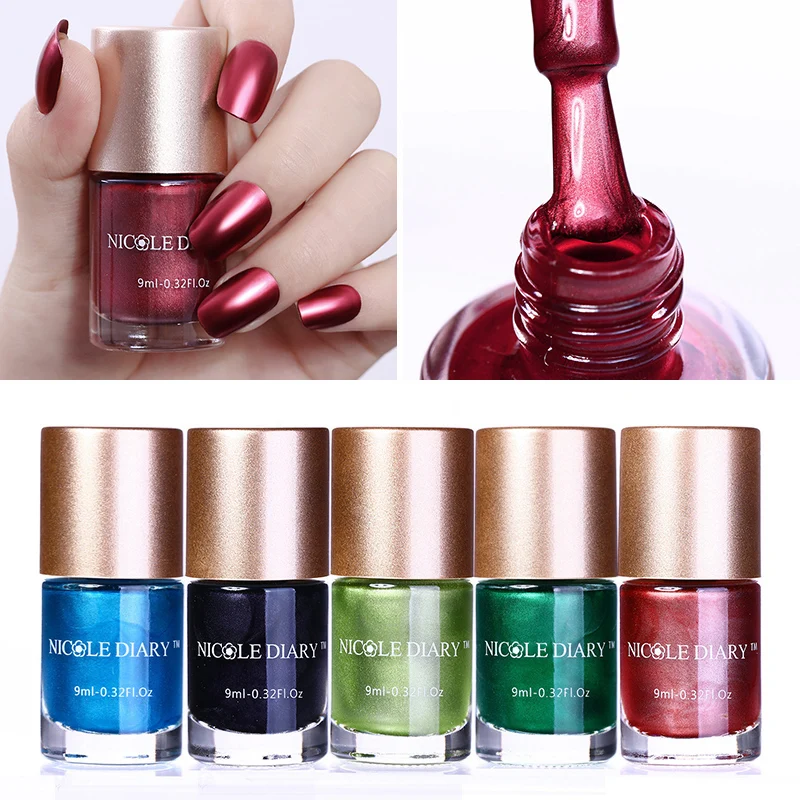 Блестящий зеркальный эффект NICOLE DIARY 9 мл 10 цветов|polish mirror|nail polish varnishnail |