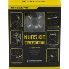 NITECORE OutdoorHeadlamp USB Rechargeable NU05 KIT 35 Lumen White/Red Light High Performance 4xLEDs Lightweight portable