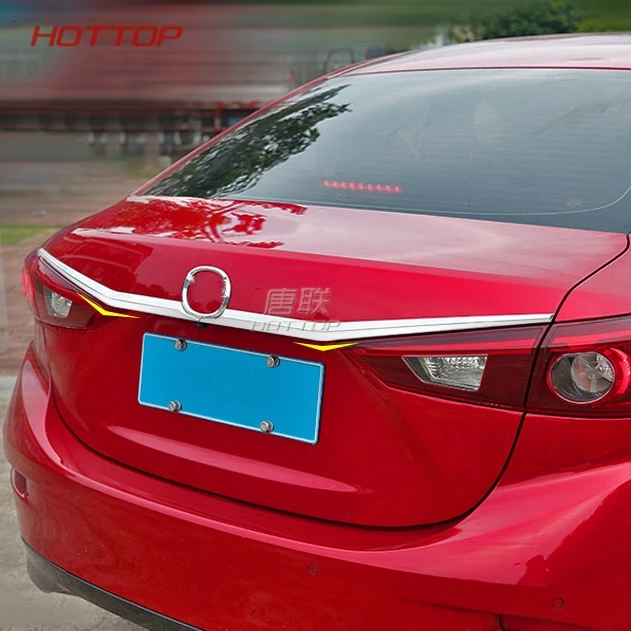 Для Mazda 3 Axela Седан 4dr 2014 2015 2016 2017 Хром Задняя Крышка багажника отделка двери