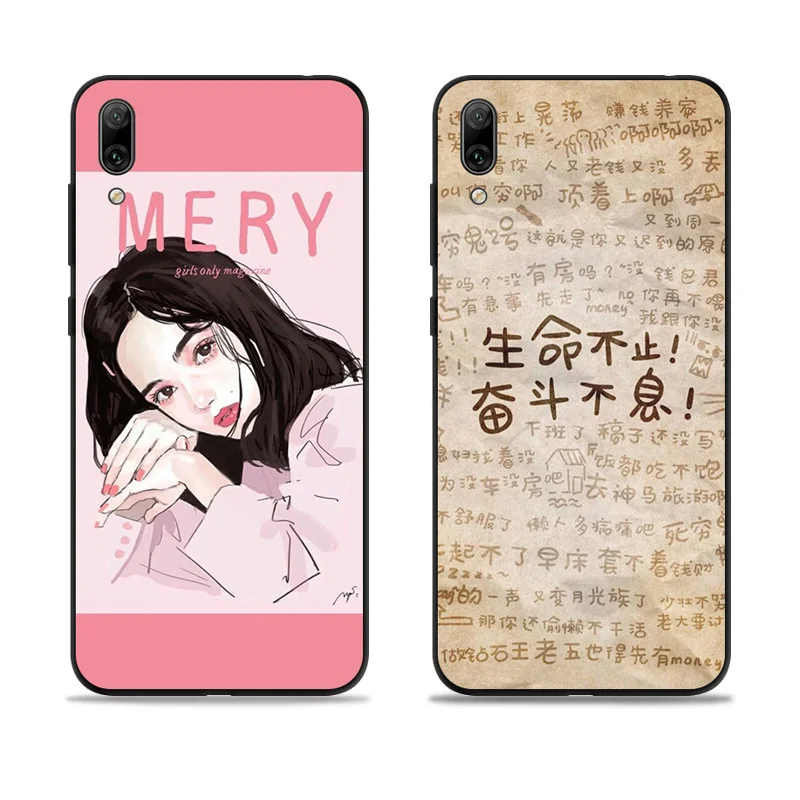 Чехол для Huawei Enjoy 9 мягкий силиконовый чехол из ТПУ с принтом Enjoy9 AL00 защитный