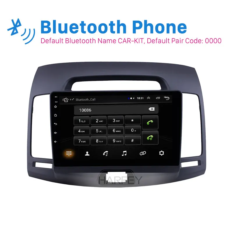 Harfey Android 8,1 HD " gps Navi Радио для hyundai Elantra 2007 2008-2011 HD сенсорный экран с поддержкой Wi-Fi Carplay SWC 3g