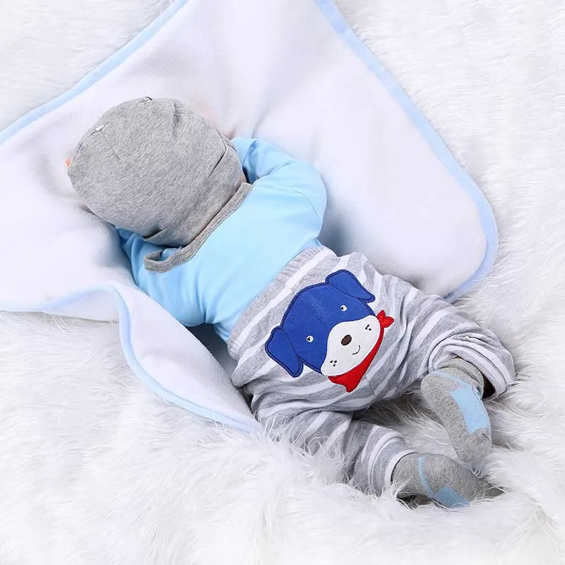 

NPK 22 Inch Lifelike Reborn Newborn Doll Set Silicone Realistic Baby Dolls for Kid Playmate Toy Gift BM88