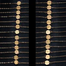JAVRICK Alphabet Letter Initial Disc Bracelet Customized Gold A to Z Personalized Friendship Bracelet Personalized Gifts personalized retor paint bracelet