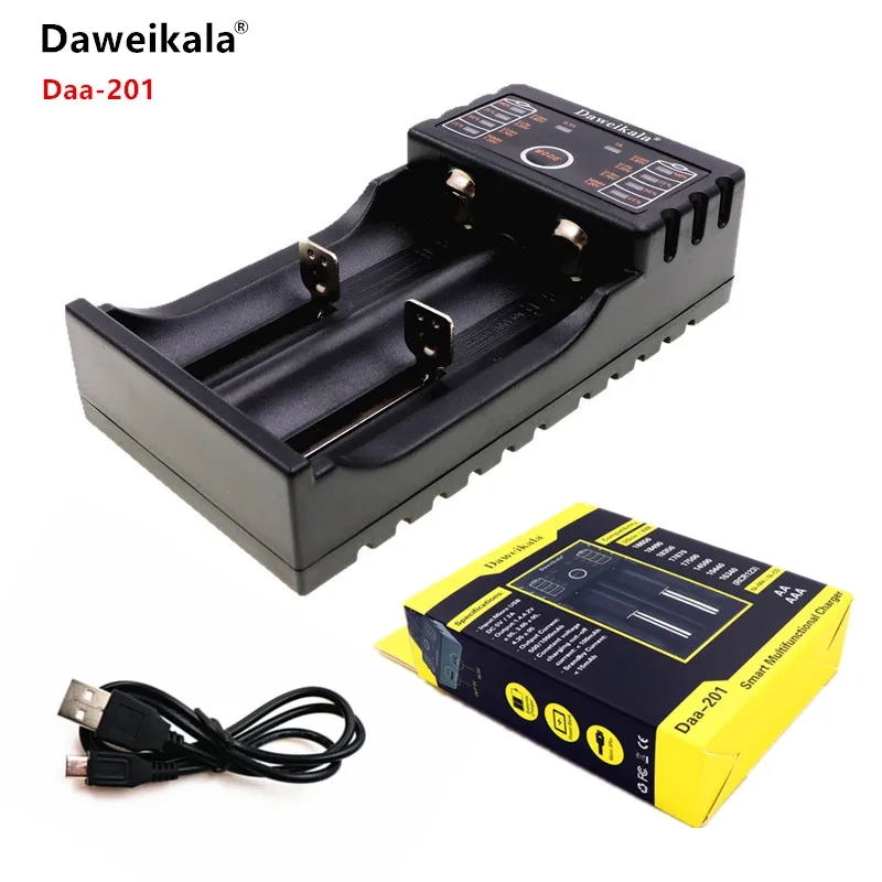 

2018 Daweikala Daa201 18650 Charger 1.2V 3.7V AA / AAA 26650 10440 14500 16340 25500 NiMH lithium battery smart charger