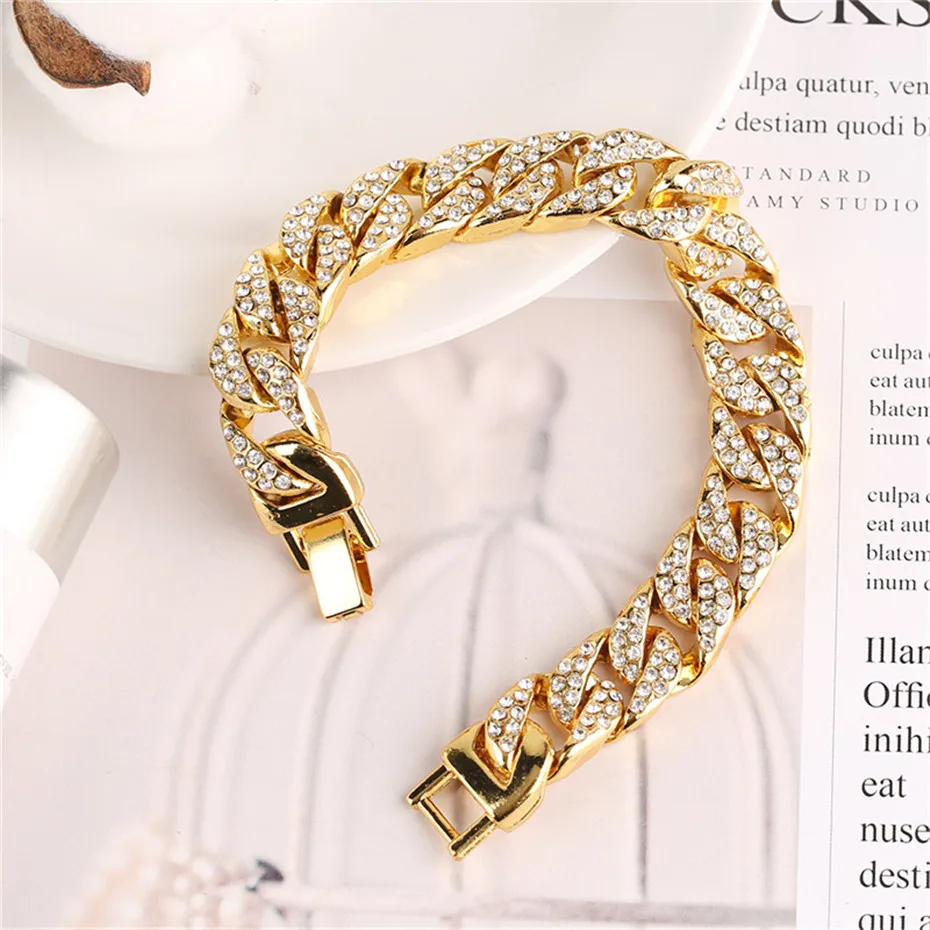 Stylish Gold Silver Metal Crystal Charms Women Bracelets Mother's gifts Fashion Jewelry Mothers Day (14)