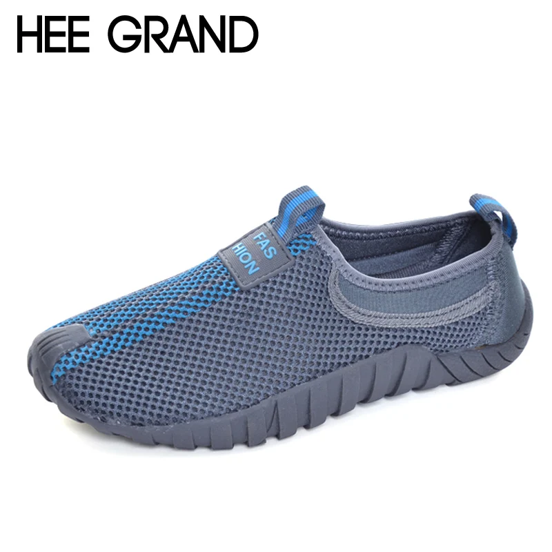 Acheter HEE GRAND Amateurs Occasionnels Chaussures Homme Slip Respirant Sur Mocassins Maille Chaussures Unisexe Plate Forme Appartements Pour L été Taille 35 44 XYP007