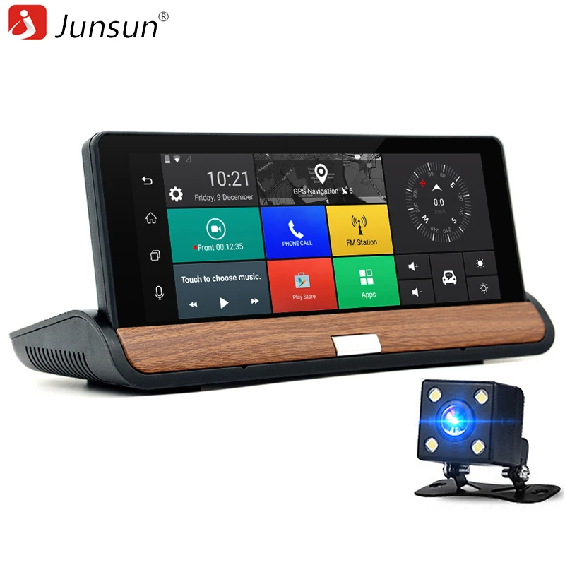 7 &quot3 Г Камеры DVR Автомобиля заднего вида Android 5.0 GPS Bluetooth Dual объектив