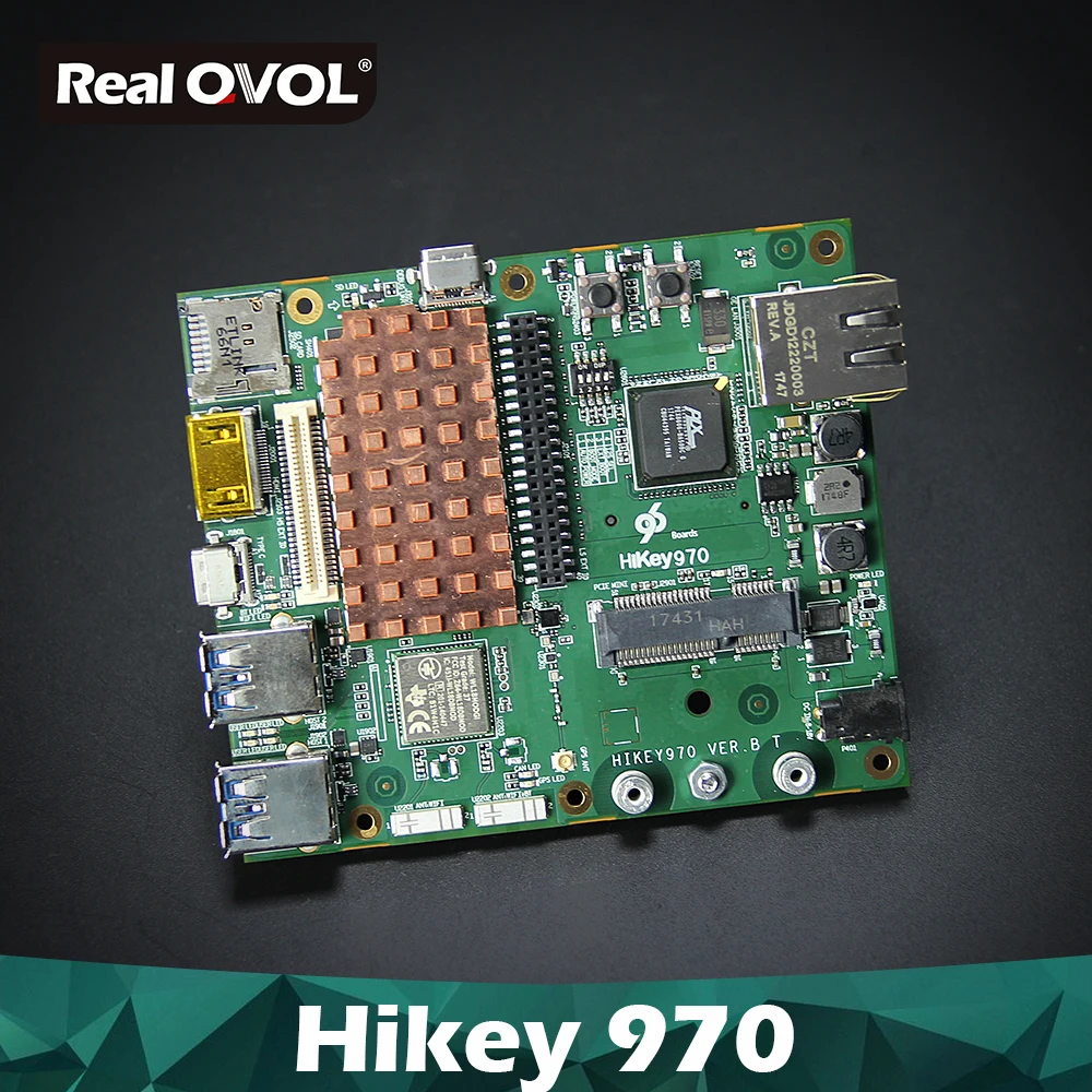 

RealQvol Hikey970 Development Board Super Edge AI Computing Platform by Kirin970 SOC with Cortex A73 A53 NPU Intelligent IOT