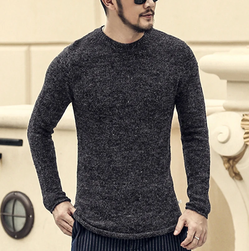 Rabbit cashmere Sweater Men 2016 Brand Clothing Mens