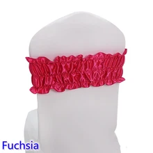 Пояс цветом фуксии для свадебного стула пояс плиссированный спандекс пояс для стульев подходит для всех стульев для свадьбы, банкета, вечерние украшения