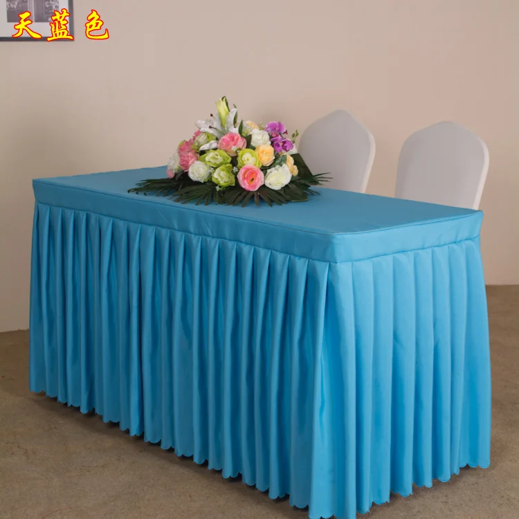 Высокое качество скатерть из полиэстера tablecover столовые приборы для свадьбы приём дома отель вечерние партии Банкетный - Цвет: sky blue