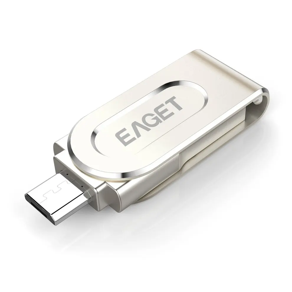 EAGET V88 USB 3,0 Micro USB OTG Флешка 16 ГБ 32 г 64 г карта памяти кольцо для ключей отверстие флэш-накопитель для телефона Android ноутбук ПК